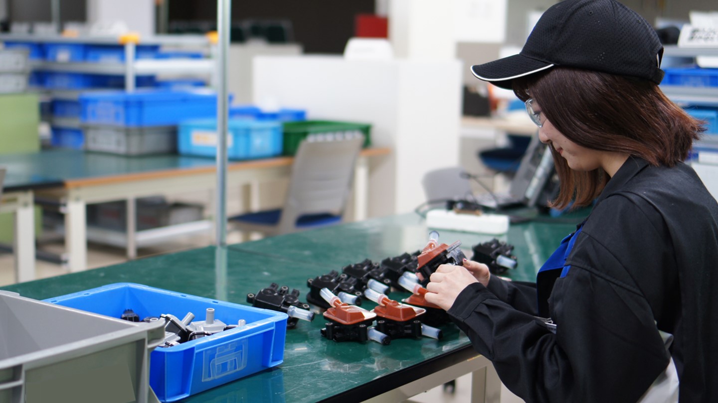 先輩社員の働く姿です。